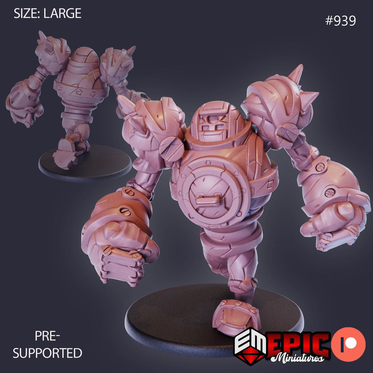 Gate Golem Option #939 front DND miniature Gear Town 16k resin
