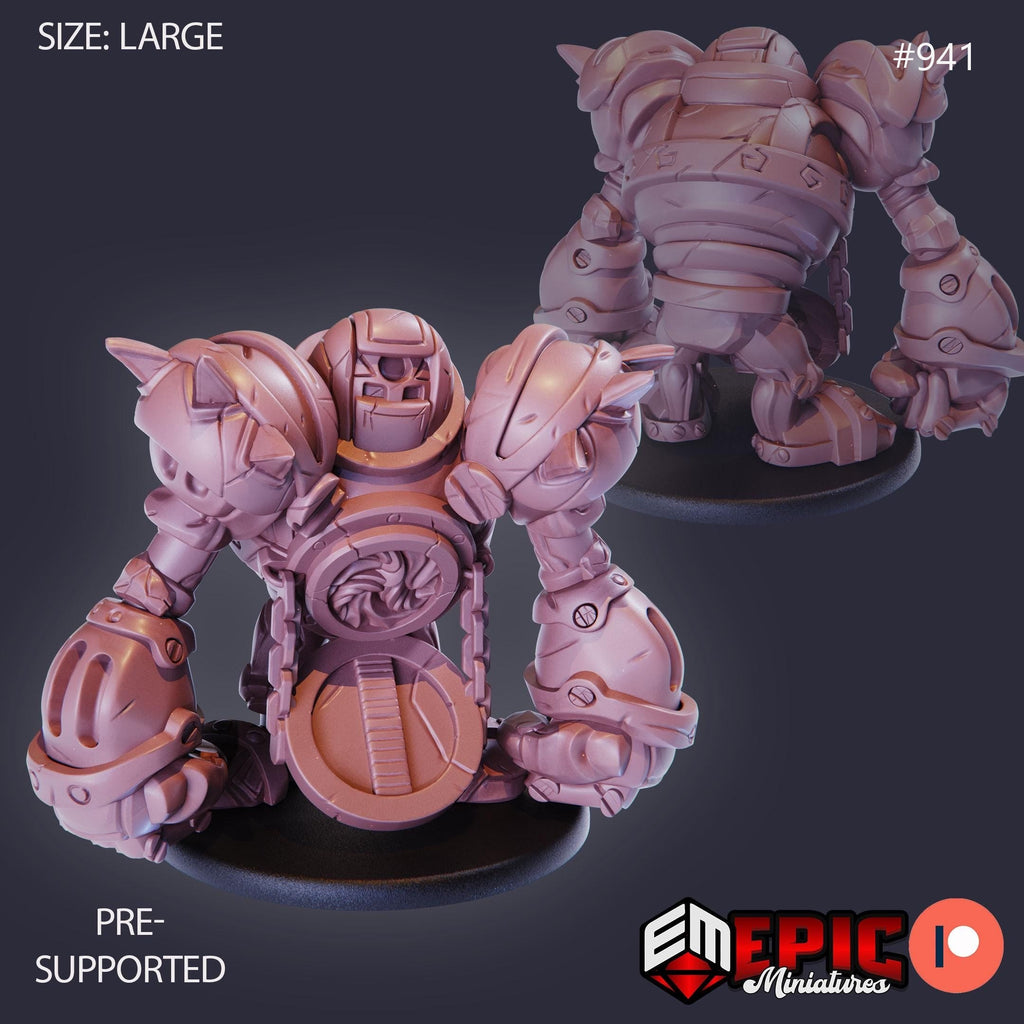 Gate Golem Option #941 front DND miniature Gear Town 16k resin