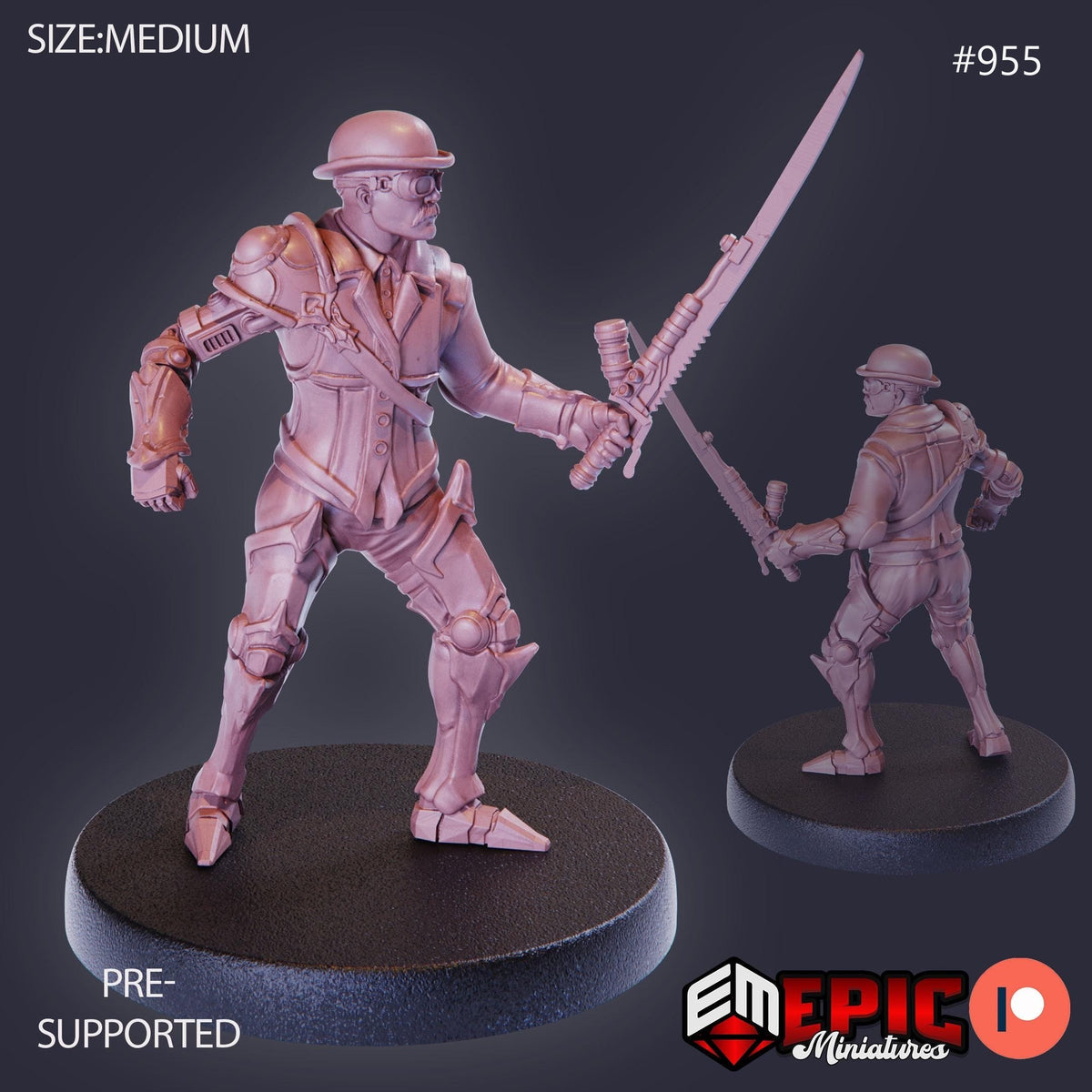 Lord Hamilton Option #955 front DND miniature Gear Town 16k resin