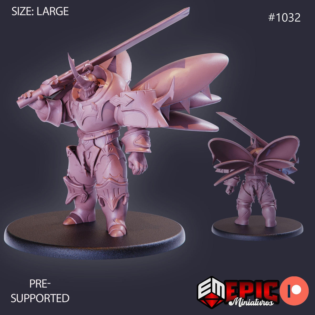 Beetle Knight Option #1032 front DND miniature Cannibal Jungle 16k resin