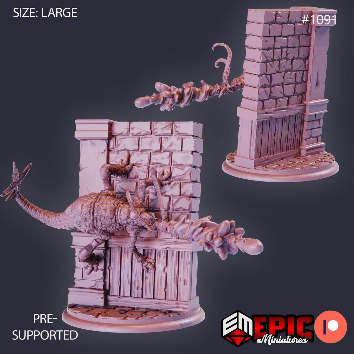 Rust Creeper Option #1091 front DND miniature Savage Mountains 16k resin