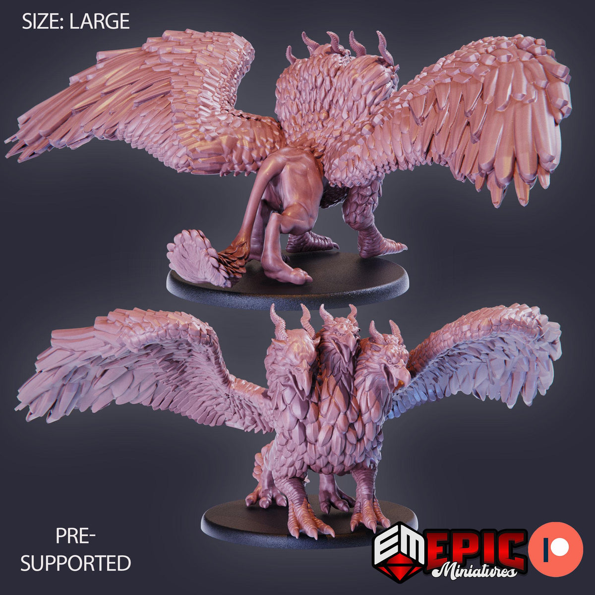 Cerberus Griffin DND miniatures group photo Savage Mountains
