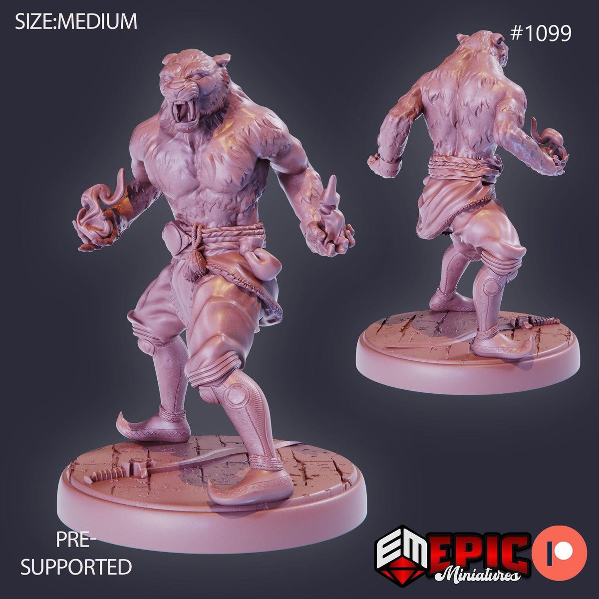Rakshasa Option #1099 front DND miniature Hour of Demons 16k resin
