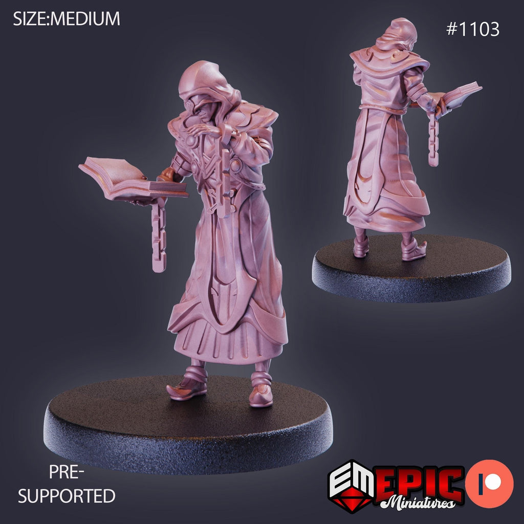Dark Cultist Option #1103 front DND miniature Hour of Demons 16k resin
