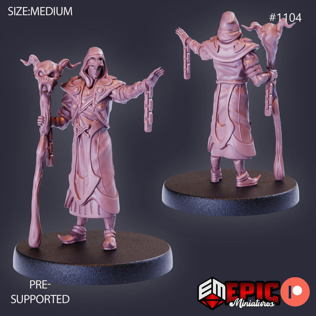 Dark Cultist Option #1104 front DND miniature Hour of Demons 16k resin