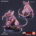 Giant Rat Revenant Option #1115 front DND miniature Hour of Demons 16k resin
