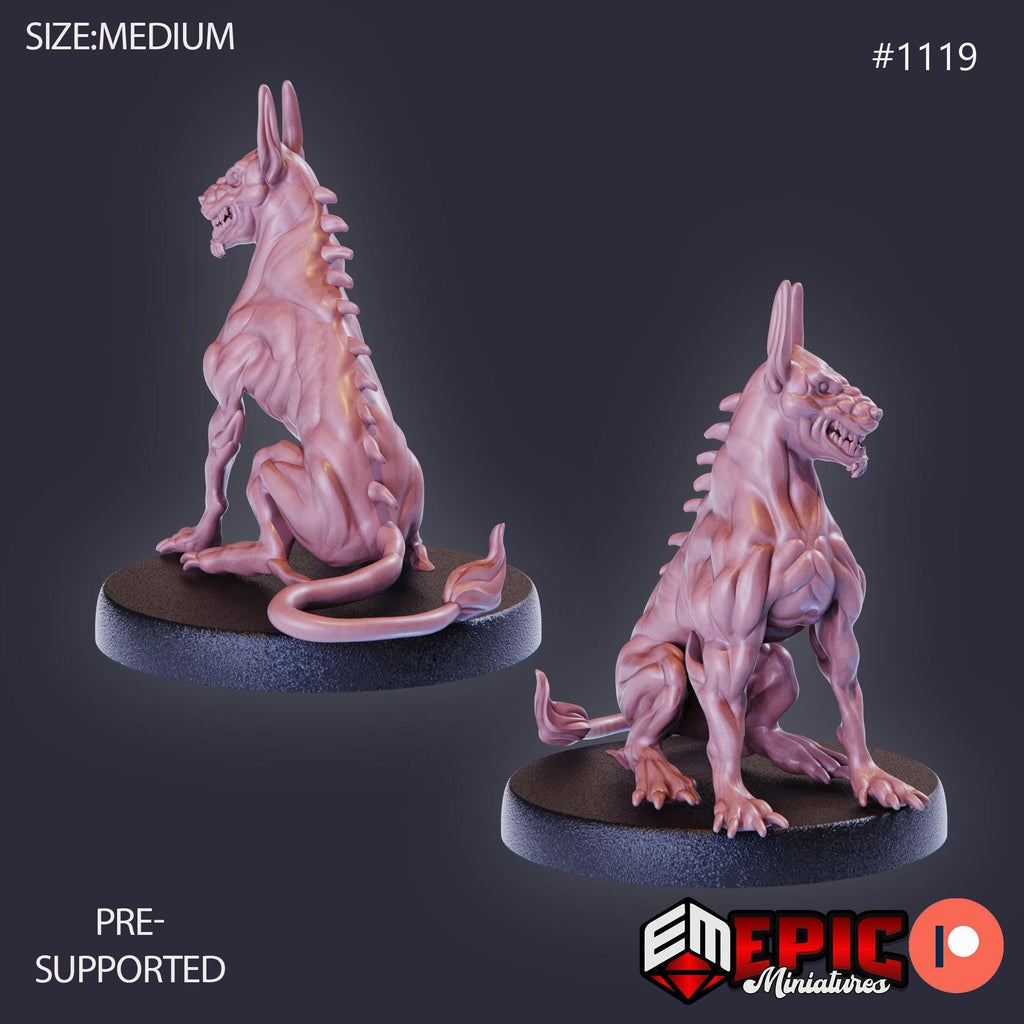 Portal Dog Option #1119 front DND miniature Hour of Demons 16k resin