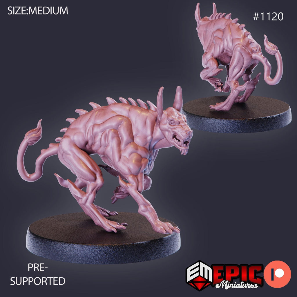 Portal Dog Option #1120 front DND miniature Hour of Demons 16k resin