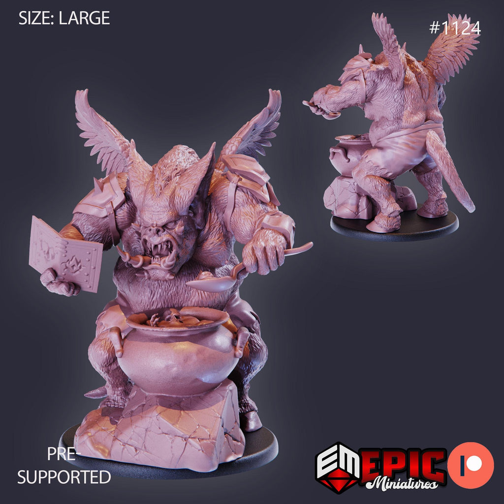 Pig Demon Option #1124 front DND miniature Hour of Demons 16k resin