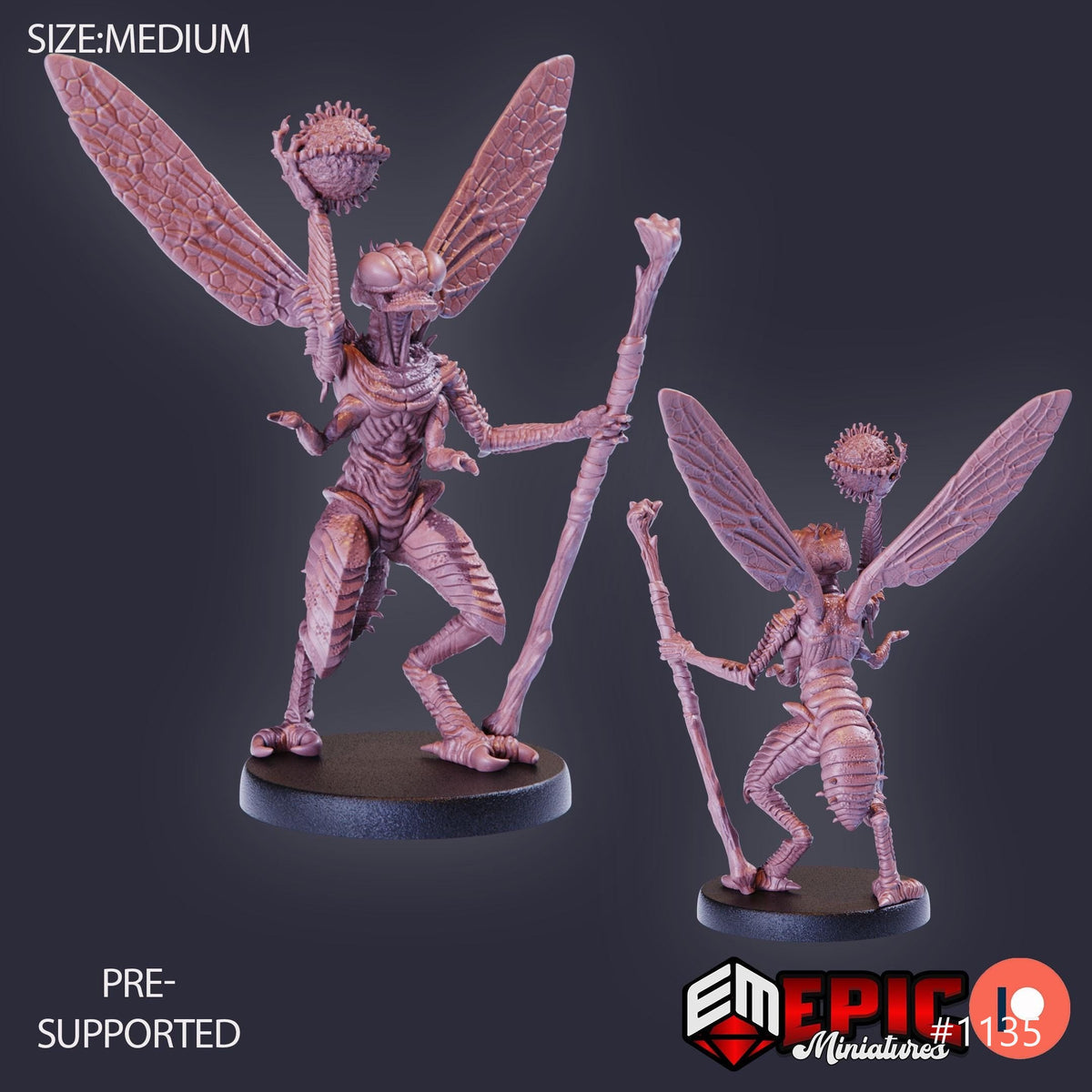 Fly Demon Option #1135 front DND miniature Hour of Demons 16k resin