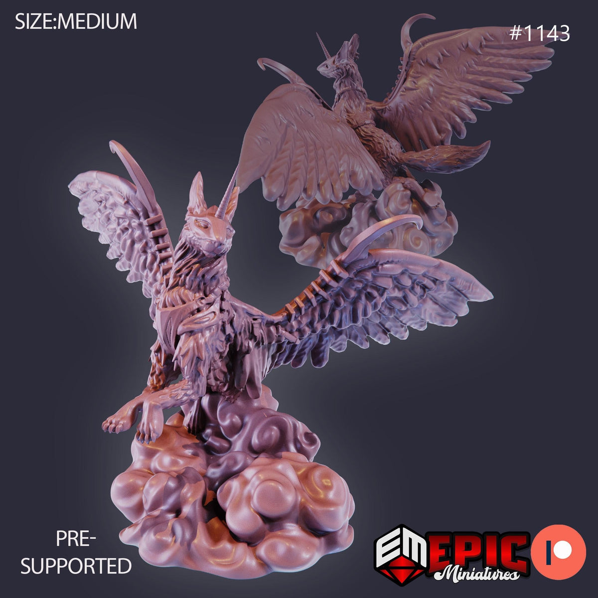 Sky Dog Option #1143 front DND miniature Sky Dominion 16k resin