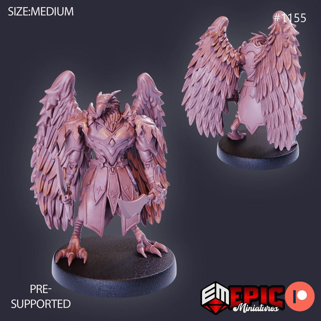 Bird Folk Eagle Option #1155 front DND miniature Sky Dominion 16k resin