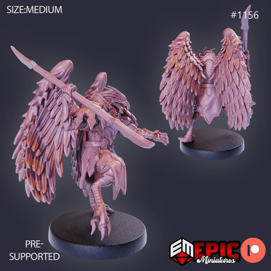 Bird Folk Eagle Option #1156 front DND miniature Sky Dominion 16k resin