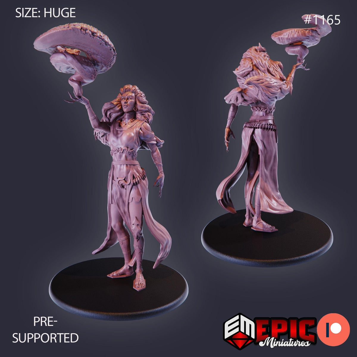 Cloud Giantess Option #1165 front DND miniature Sky Dominion 16k resin