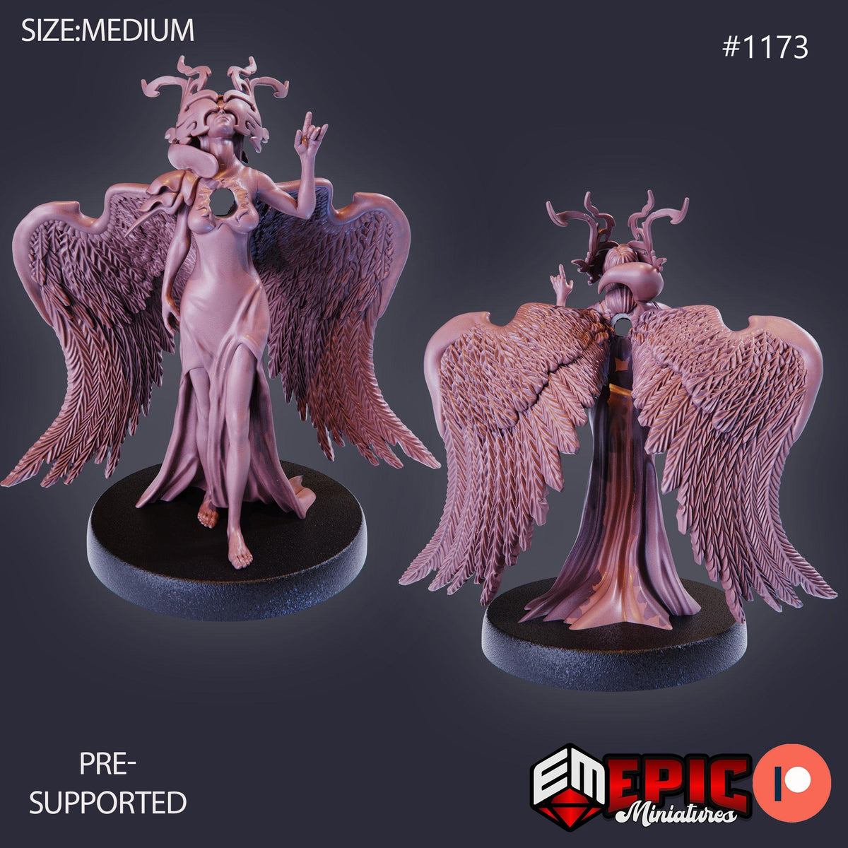 Heartless Angel Option #1173 front DND miniature Sky Dominion 16k resin