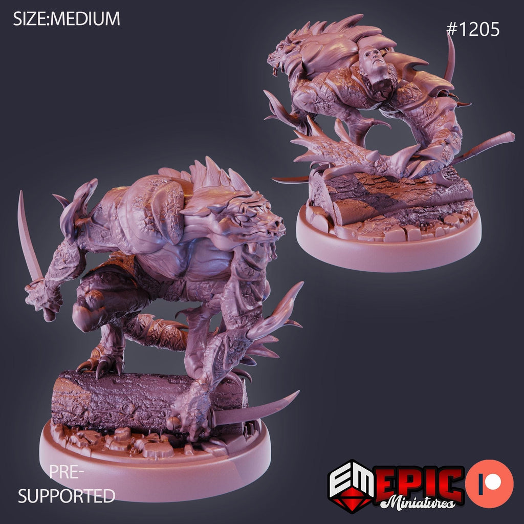 Seafolk Brute Option #1205 front DND miniature Underwater Mayhem 16k resin