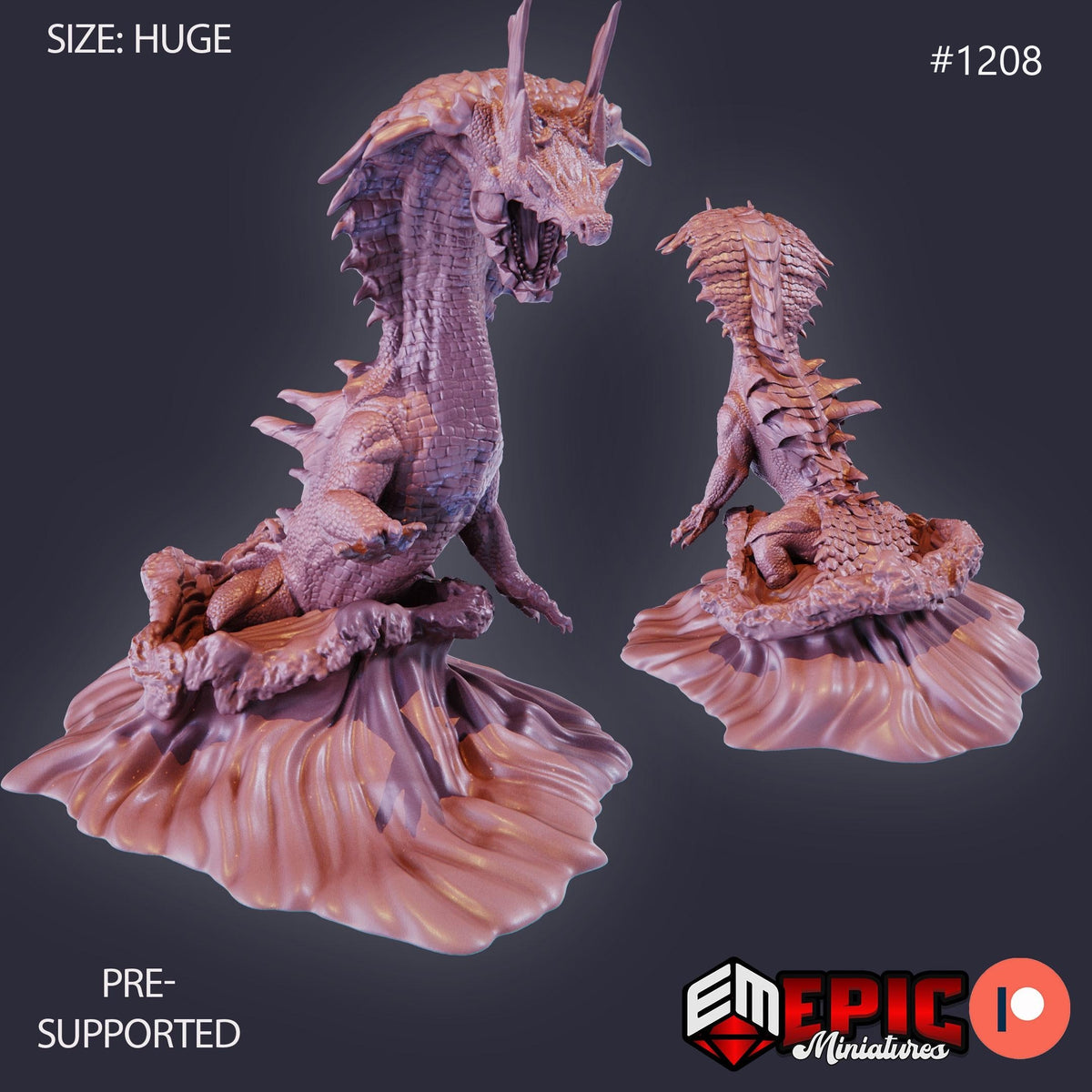 Ocean Terror Option #1208 front DND miniature Underwater Mayhem 16k resin