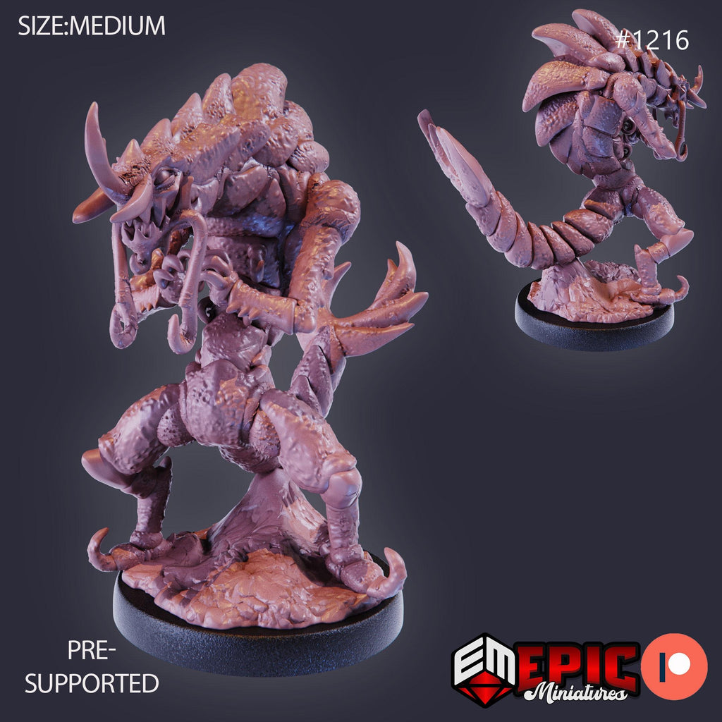 Shrimp Folk Option #1216 front DND miniature Underwater Mayhem 16k resin