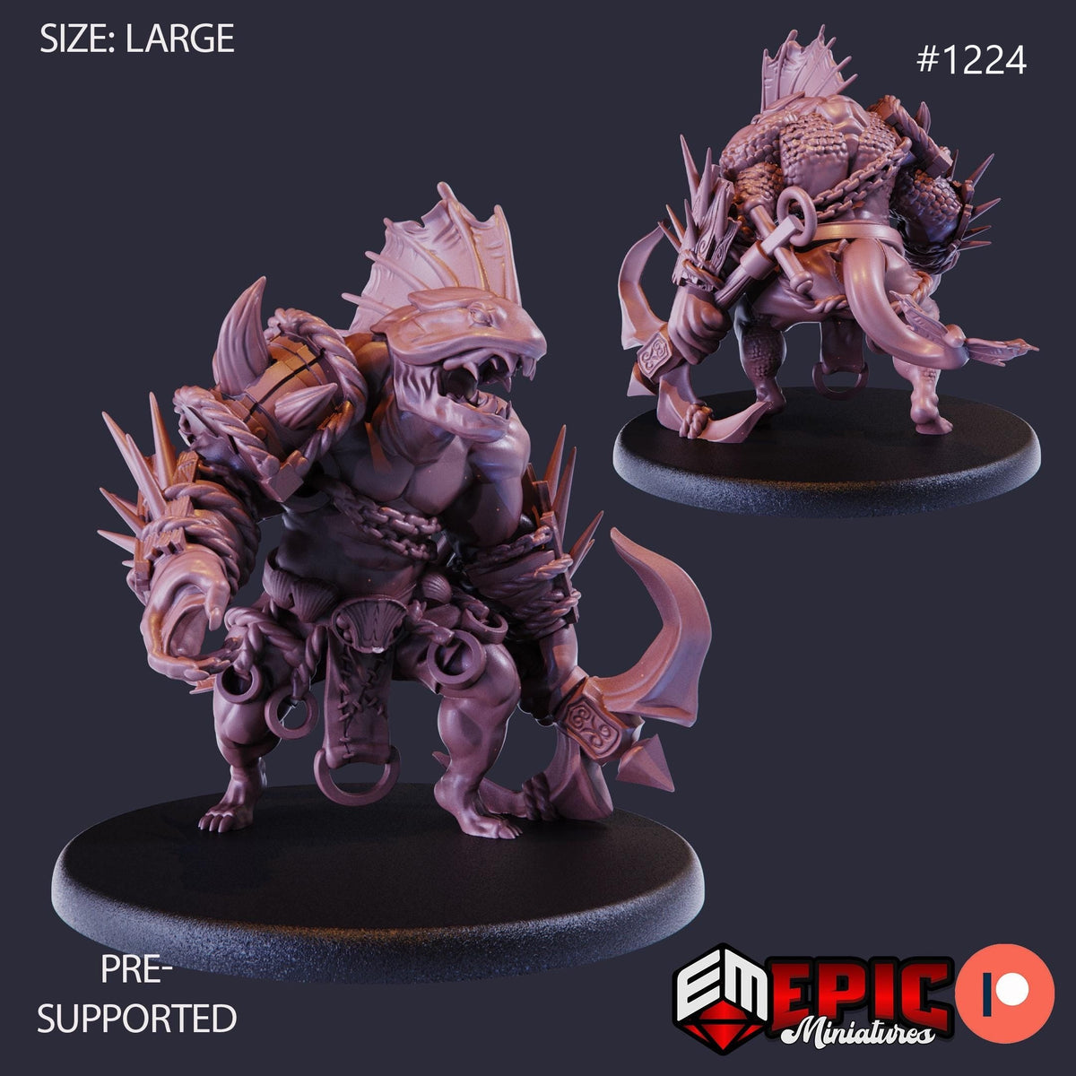 Abyss Hulk Option #1224 front DND miniature Underwater Mayhem 16k resin