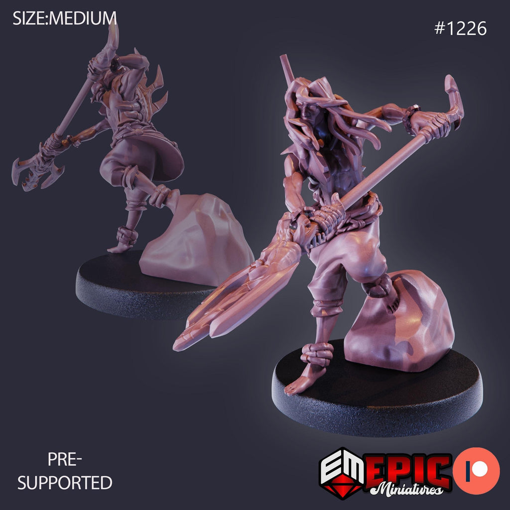 Marine Warrior Option #1226 front DND miniature Underwater Mayhem 16k resin