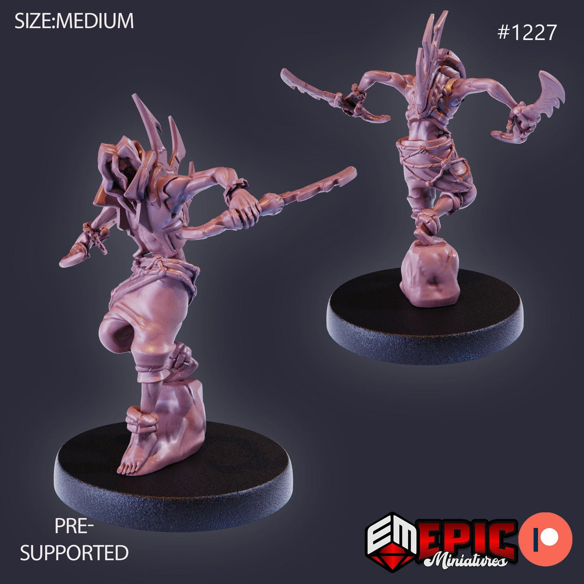 Marine Warrior Option #1227 front DND miniature Underwater Mayhem 16k resin