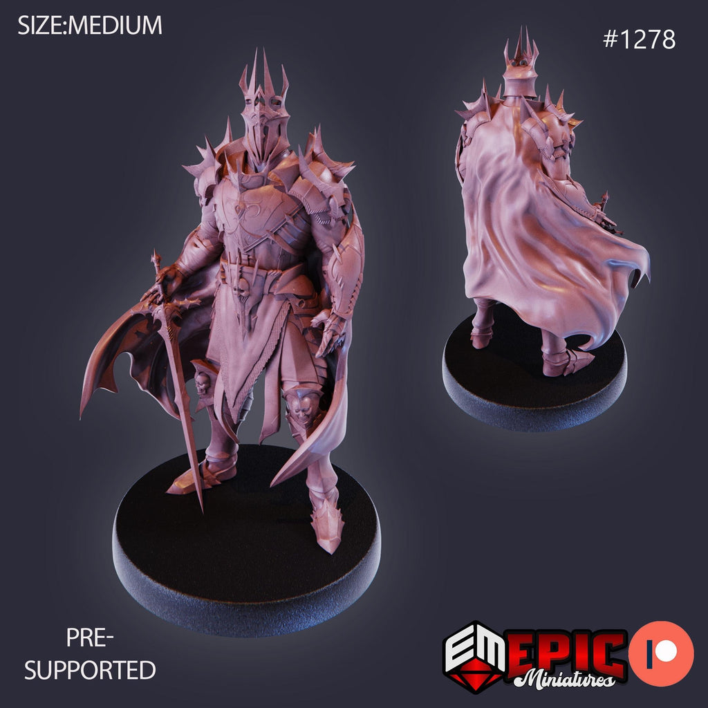 Dark Lord Option #1278 front DND miniature Green Siege 16k resin