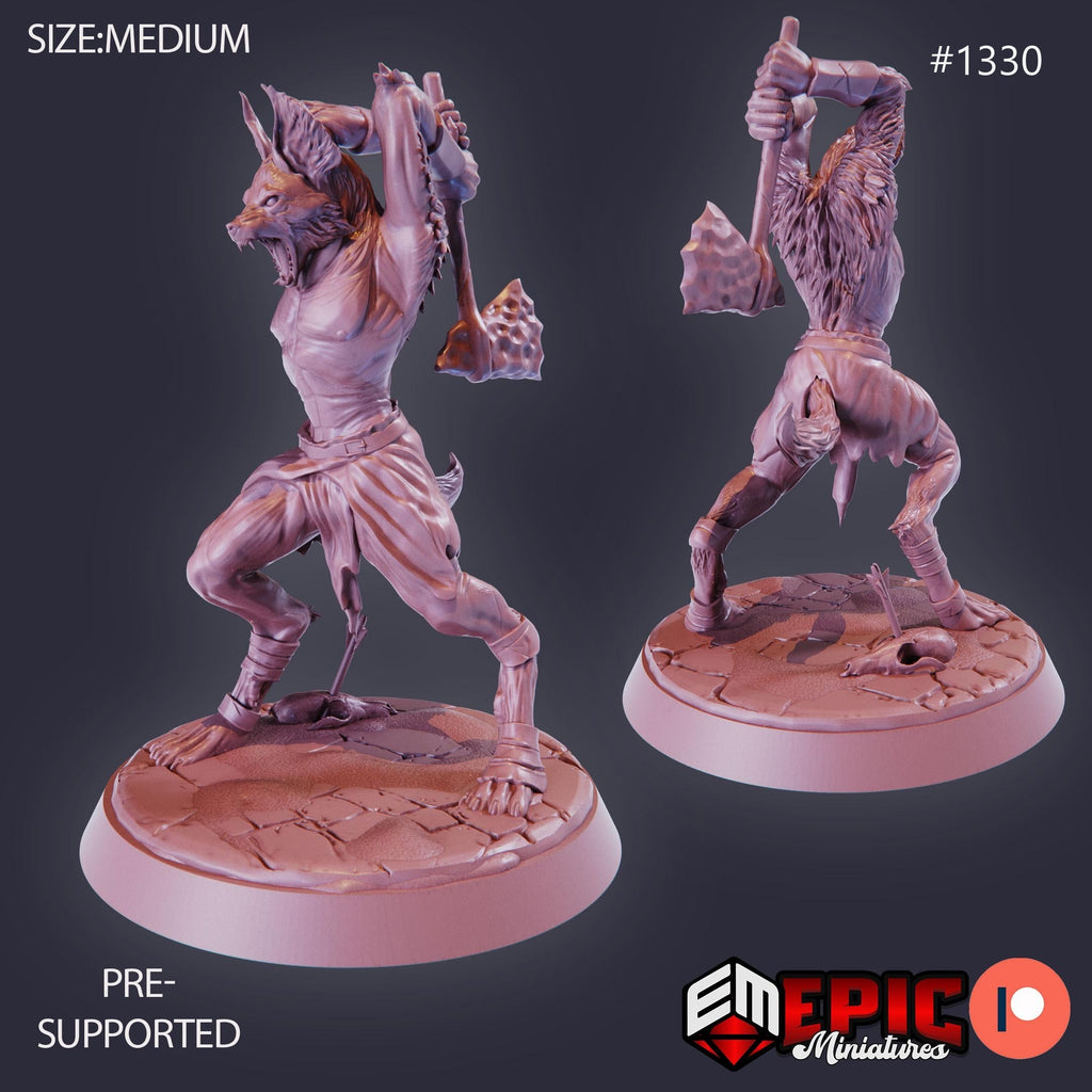 Jackalwere Option #1330 front DND miniature Sands of Destiny 16k resin