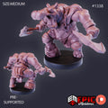 Hippo Warrior Option #1338 front DND miniature Sands of Destiny 16k resin
