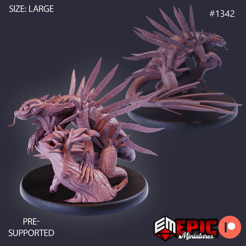 Spiky Lizard Option #1342 front DND miniature Sands of Destiny 16k resin