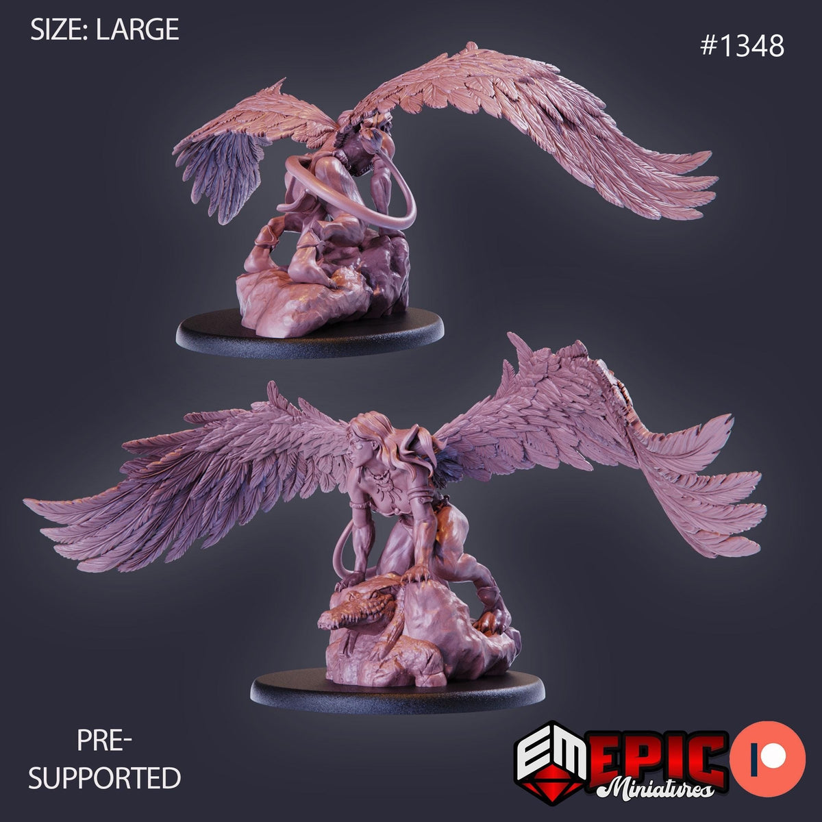 Gynosphinx Option #1348 front DND miniature Sands of Destiny 16k resin