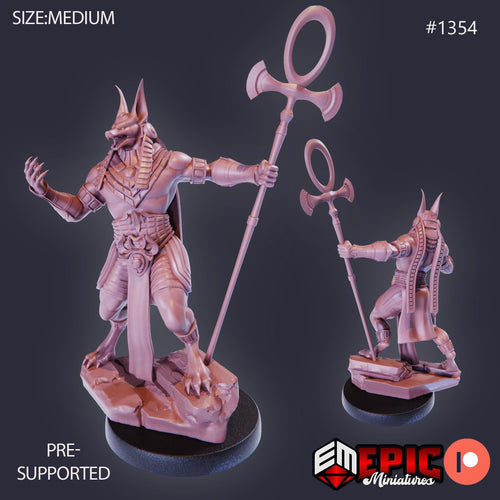 Anubis Avatar Option #1354 front DND miniature Sands of Destiny 16k resin