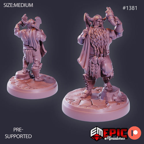 Adventurer Dwarf Option #1381 front DND miniature Kingdom of Secrets 16k resin