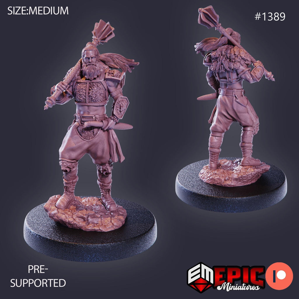 Legendary Warrior Option #1389 front DND miniature Kingdom of Secrets 16k resin