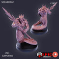 Fire Salamander Option #1422 front DND miniature Burning Lands 16k resin