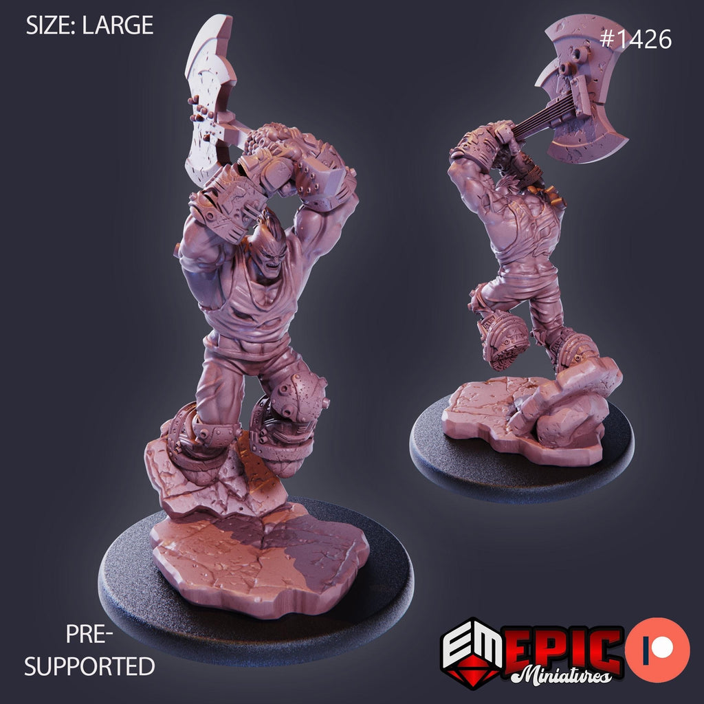 Earth Rocker Option #1426 front DND miniature Burning Lands 16k resin