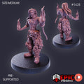 Fire Genasi Option #1428 front DND miniature Burning Lands 16k resin