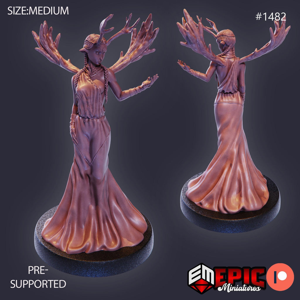 Moon Deity Option #1482 front DND miniature Elven Grace 16k resin