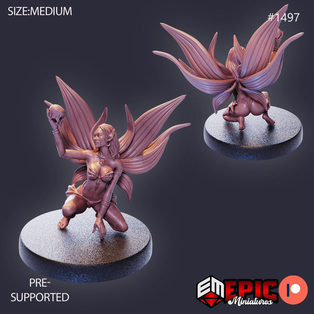 Dark Fairy Option #1497 front DND miniature Elven Grace 16k resin