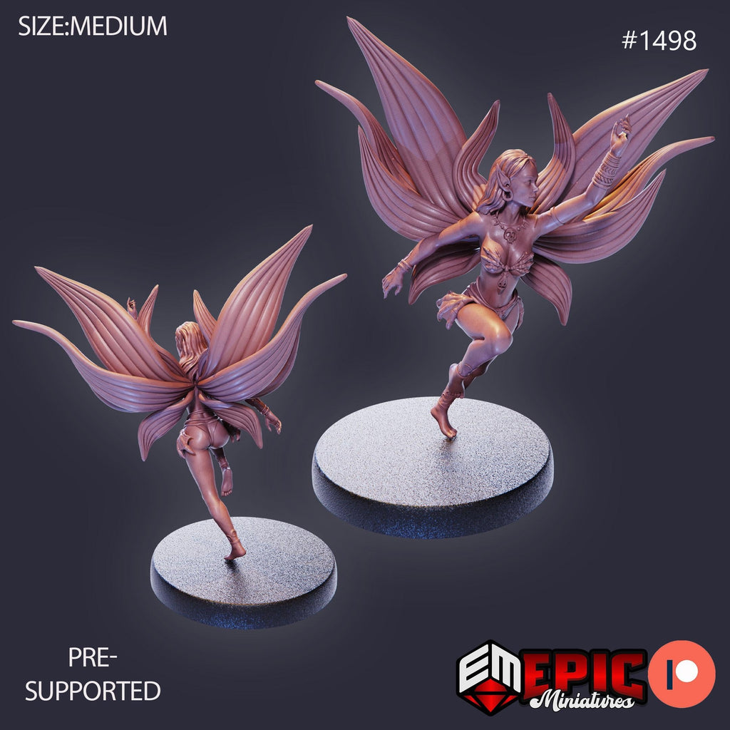 Dark Fairy Option #1498 front DND miniature Elven Grace 16k resin