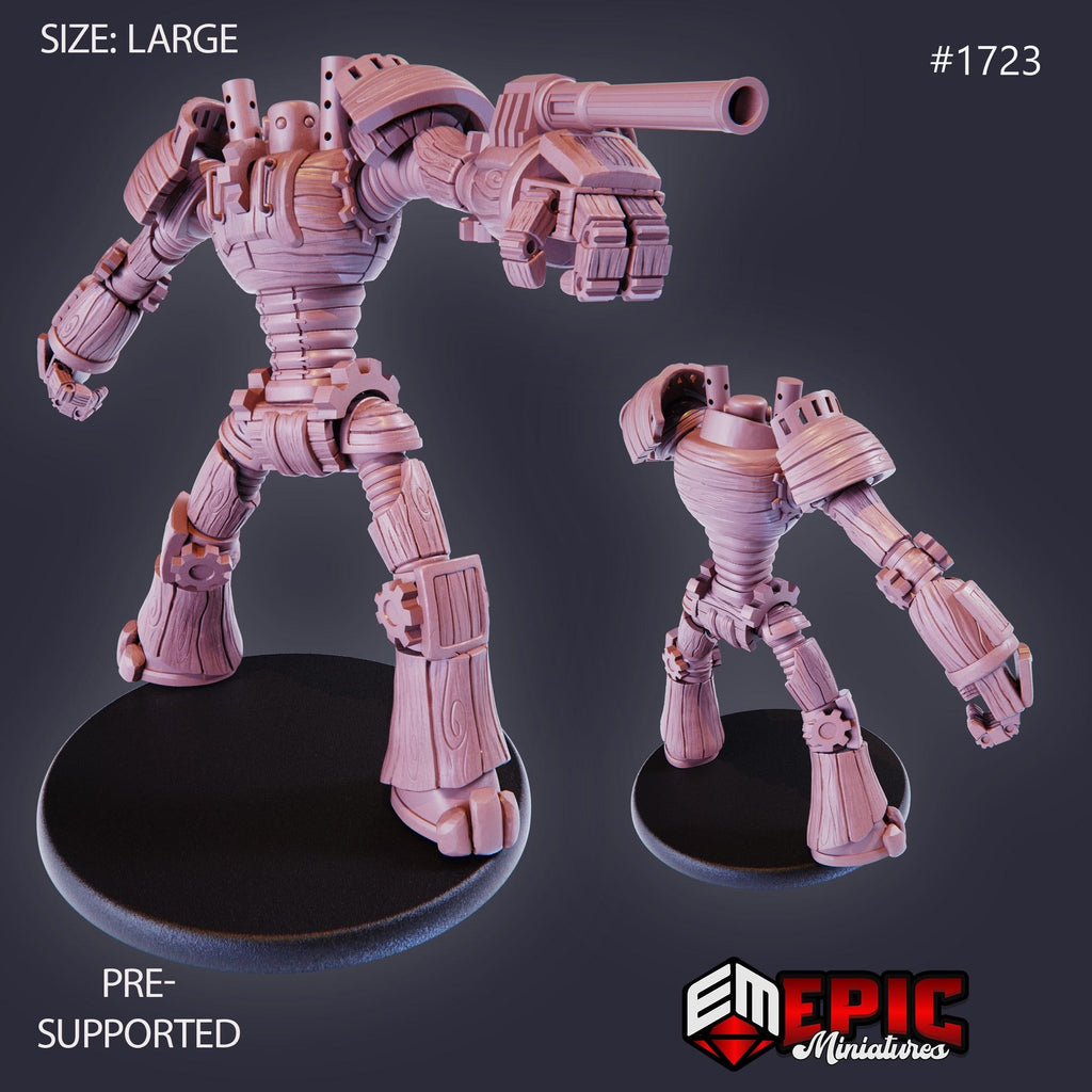 Wood Construct Option #1723 front DND miniature Steam Constructs 16k resin