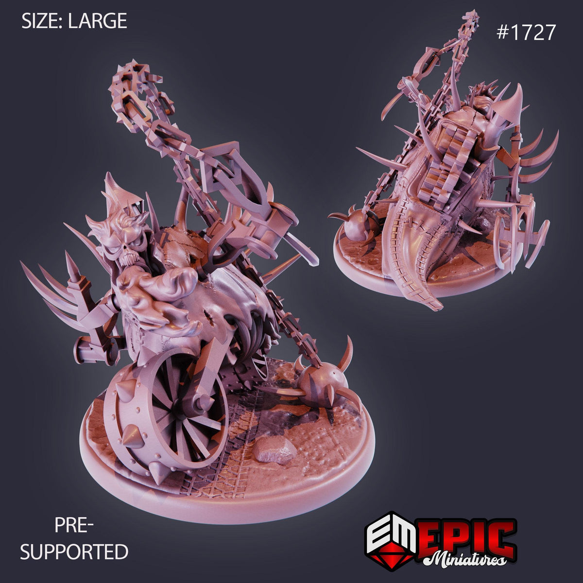 Autonomous Executer Option #1727 front DND miniature Steam Constructs 16k resin