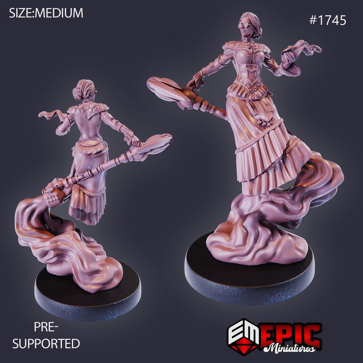 Madame Rever Option #1745 front DND miniature Steam Constructs 16k resin