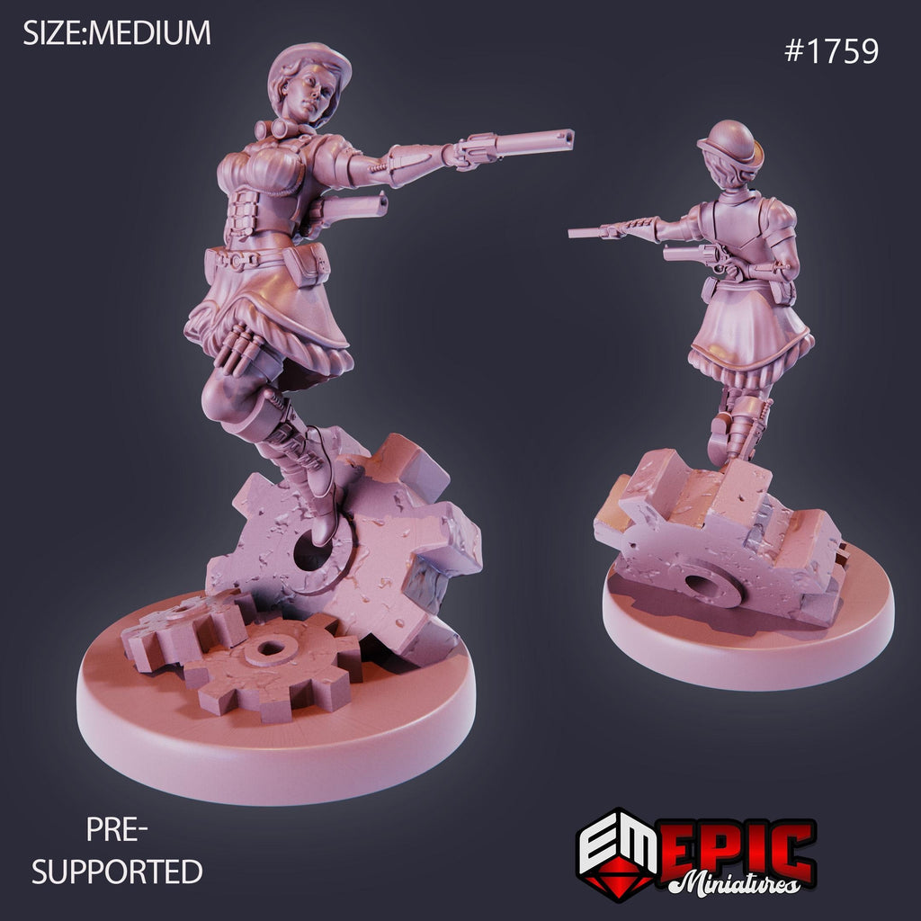 Gunner Dorothy Option #1759 front DND miniature Steam Constructs 16k resin