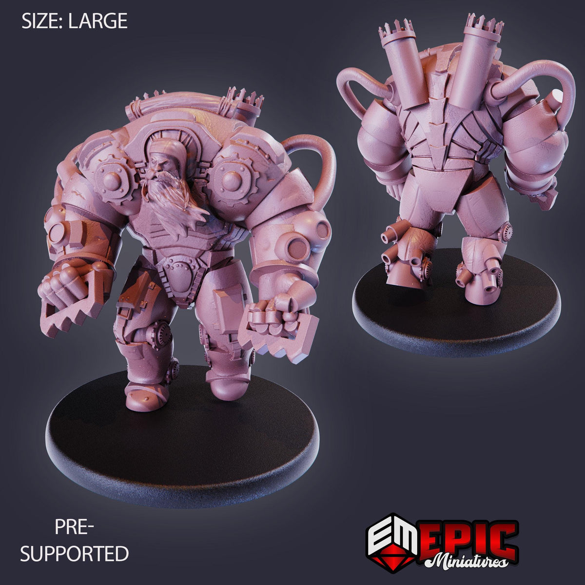 Exosuit Dwarf DND miniatures group photo Steam Constructs