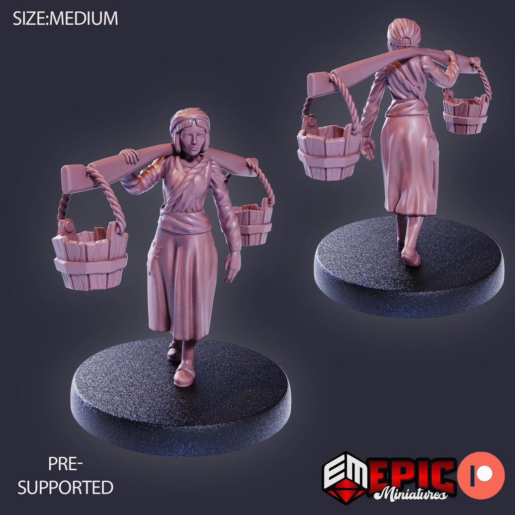 Villagers Set of 24 DND miniature Farm Village photo 13