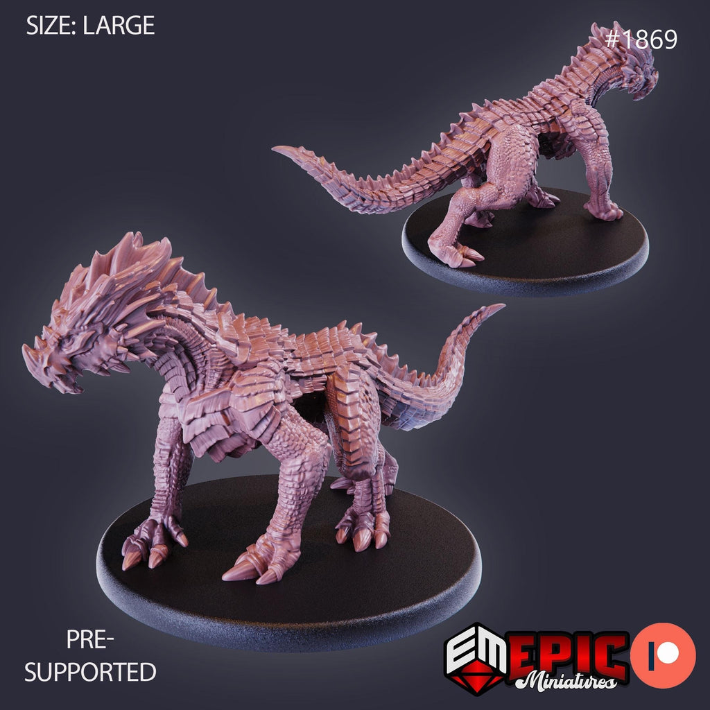 Red Guard Drake Option #1869 front DND miniature Extra Monster Pack 16k resin