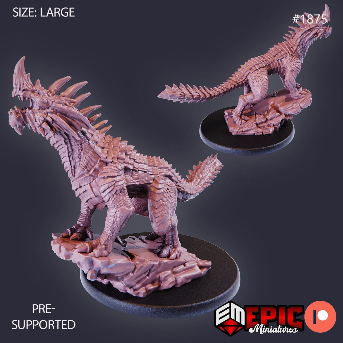 Blue Guard Drake Option #1875 front DND miniature Extra Monster Pack 16k resin