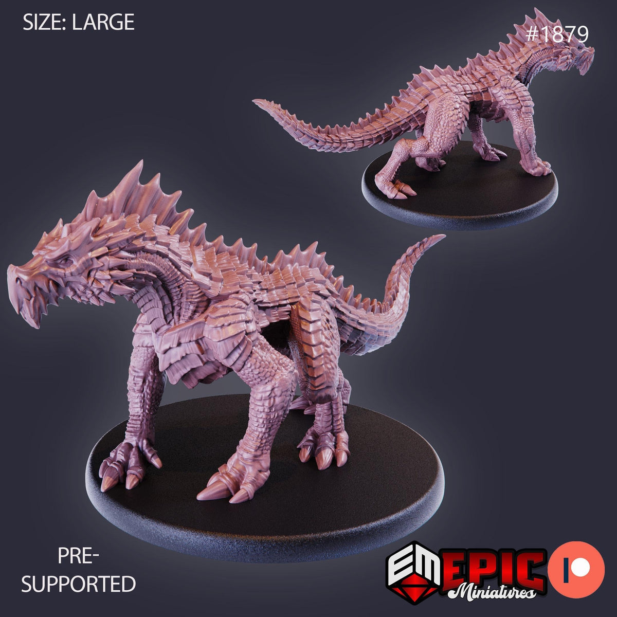 Green Guard Drake Option #1879 front DND miniature Extra Monster Pack 16k resin
