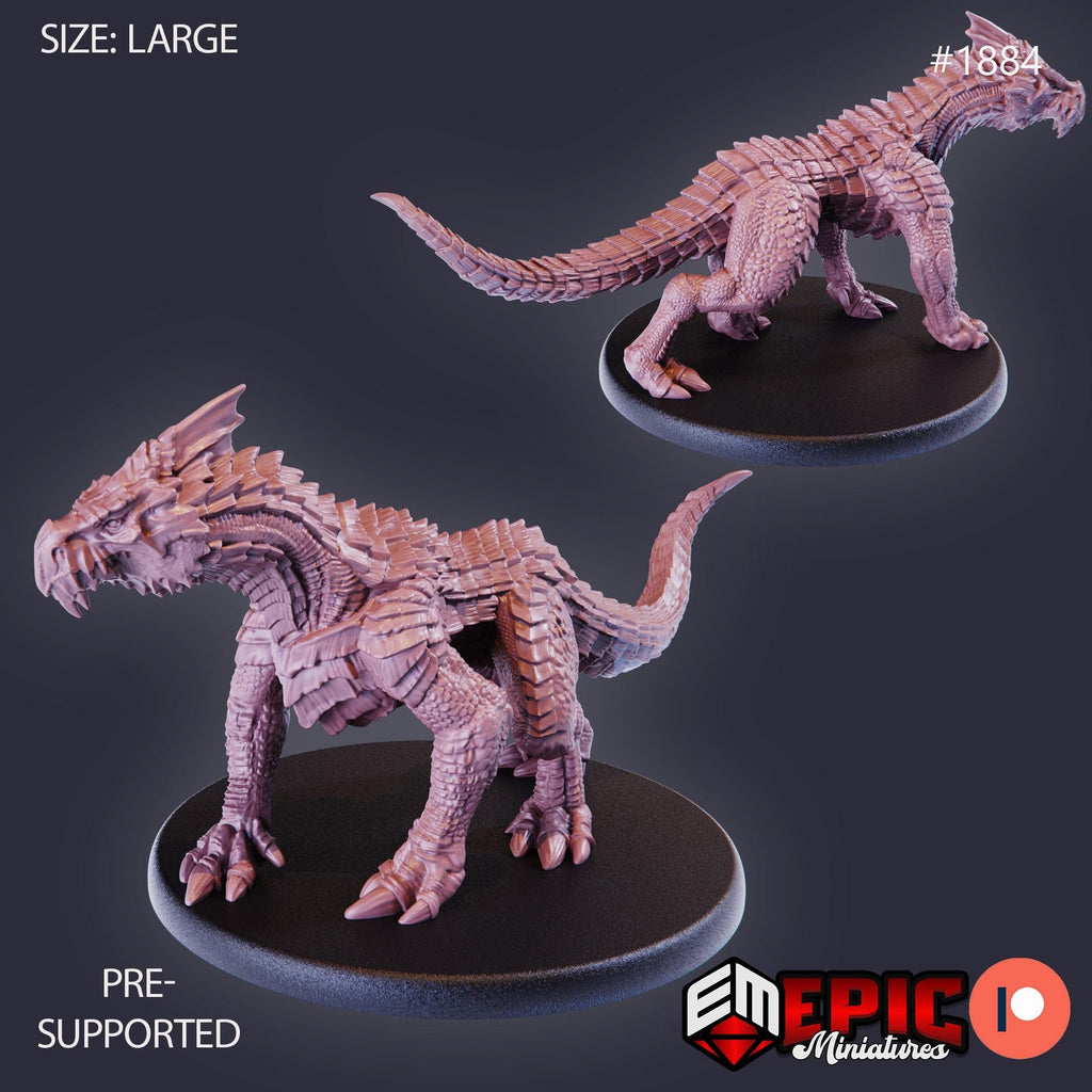 White Guard Drake Option #1884 front DND miniature Extra Monster Pack 16k resin