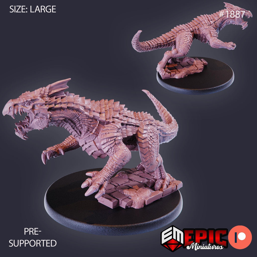 White Guard Drake Option #1887 front DND miniature Extra Monster Pack 16k resin
